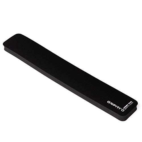 Product Cover GRIFITI Fat Wrist Pad 17 x 2.75 x 0.75 Inch Black is a Thinner Wrist Rest for Standard Keyboards and Mechanical Keyboards Black Nylon Surface