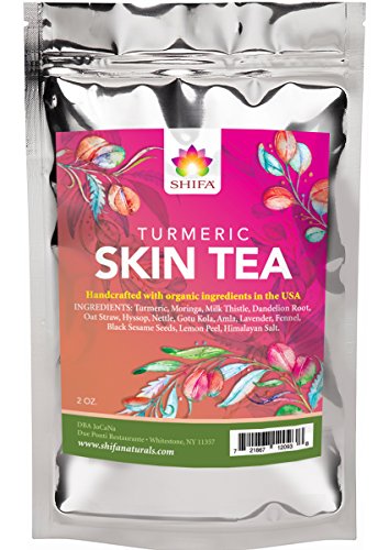 Product Cover Shifa Skin Tea with Turmeric: Beauty From Within with Our All Natural Formula of Herbs, Phytonutrients and Antioxidants - 1.75 oz