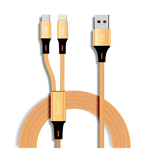 Product Cover Jabox Nylon Braided 2in1 USB Dual Charging Data Cable for iPhone and Android