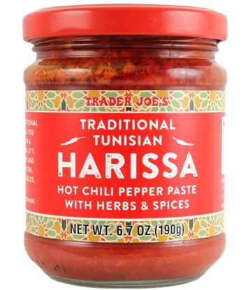 Product Cover Trader Joe's Traditional Tunisian Harissa Hot Chili Pepper Paste With Herbs & Spices, 6 oz Jar (Single)