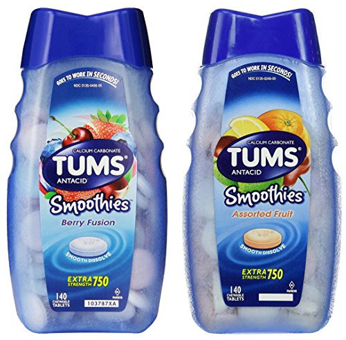 Product Cover Tums Smoothies Berry Fusion / Assorted Fruit Combo 140 Count (2-pack) | 280 Chewable Tablets in Total