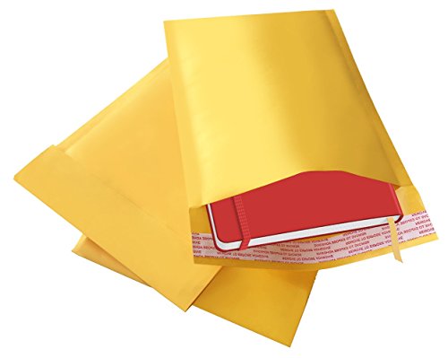 Product Cover Bubble Mailer Envelopes - 25 Pack 4 x 8-inch; ShipQuick Bubble Mailer Envelopes with Hot Melt Glue Adhesive - Lightweight, Strong Envelope Bags with Bubble Padding - Thick & Flexible Envelopes