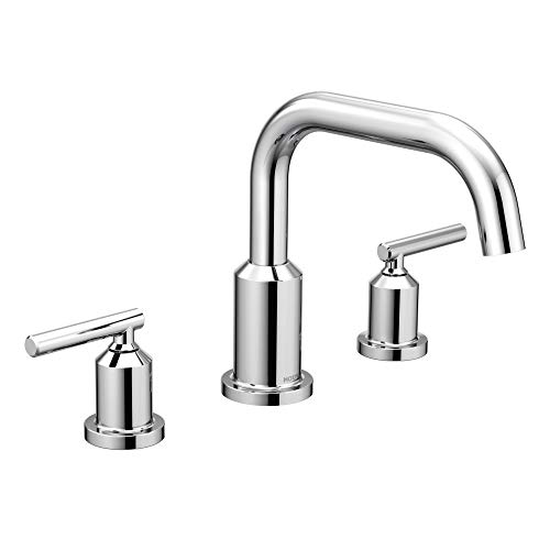 Product Cover Moen T961 Gibson Two-Handle Deck Mounted Modern Roman Tub Faucet, Valve Required, Chrome