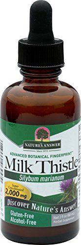 Product Cover Nature's Answer Milk Thistle Extract | Promotes Healthy Liver Function | Cleanse and Detox Supplement | Non-GMO, Kosher Certified & Gluten-Free 1oz (2 pack)