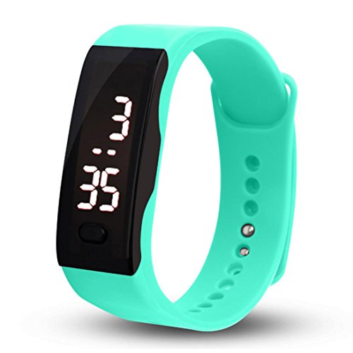 Product Cover Malltop LED Watch, Unisex Rubber Bracelet White LED Digital Display Sports Wrist Gift Watch