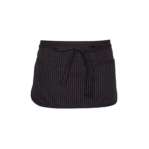 Product Cover Fame 3 Pocket Round Bottom Waist Apron (One Size - Black Pinstripe 83332) F9RB-83481