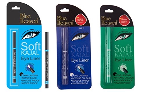 Product Cover Blue Heaven Combo of 3 Pc Soft Kajal(Black),Soft Kajal(Blue),& Soft Kajal(Green)