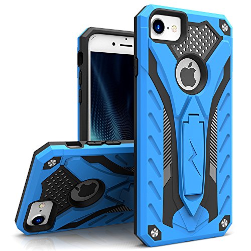 Product Cover ZIZO Static Series Compatible with iPhone 8 Case Military Grade Drop Tested with Built in Kickstand iPhone 7 iPhone 6s Case Blue Black