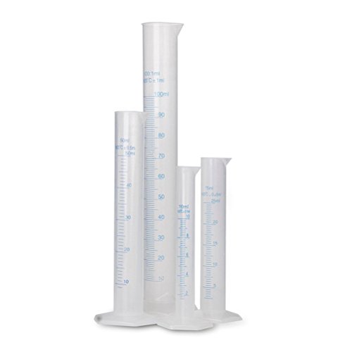 Product Cover Measuring Cylinder Graduated Cylinder Lab Test Tube Set of 4