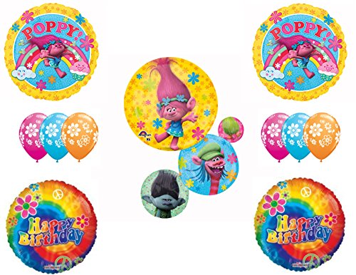 Product Cover Trolls Movie Happy Birthday Party Balloons Decoration Supplies