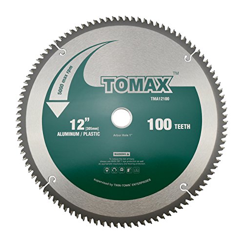 Product Cover TOMAX 12-Inch 100 Tooth TCG Aluminum and Non-Ferrous Metal Saw Blade with 1-Inch Arbor