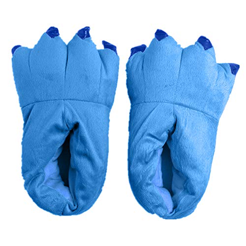 Product Cover Japsom Unisex Cozy Flannel House Monster Slippers Halloween Animal Costume Paw Claw Shoes