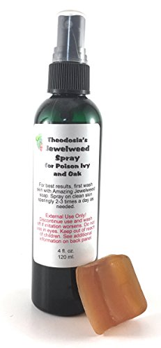 Product Cover Jewelweed Poison Ivy Spray and Soap for the Relief of Itch and Rash from Oak, Ivy and Sumac with Natural Jewelweed (4oz Spray and .75oz Soap)