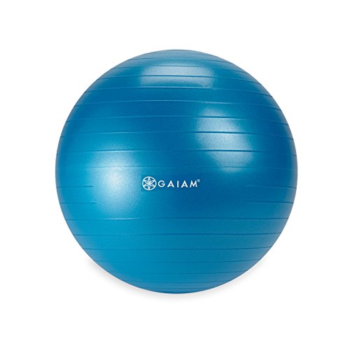 Product Cover Gaiam Kids Balance Ball - Exercise Stability Yoga Ball, Kids Alternative Flexible Seating for Active Children in Home or Classroom (Satisfaction Guarantee), Blue, 45cm
