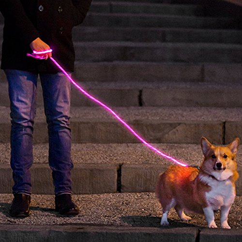 Product Cover NiteyLeash - LED Glow in The Dark Pet Dog Leash (Pink)