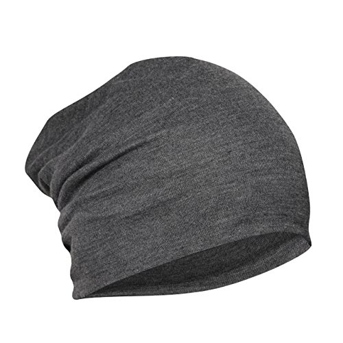 Product Cover FabSeasons Men's Cotton Slouchy Beanie and Skull Cap 58cm Charcoal Gray