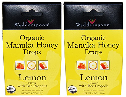 Product Cover Wedderspoon Organic Manuka Honey Drops (Lemon Pack of 2)