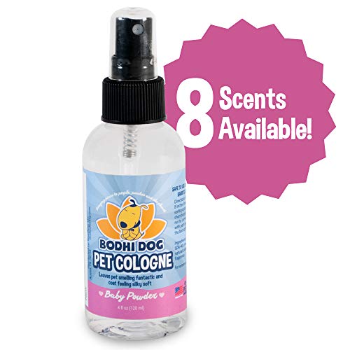 Product Cover Natural Pet Cologne | Cat & Dog Deodorant and Scented Perfume Body Spray | Clean and Fresh Scent | Natural Deodorizing & Conditioning Qualities | Made in USA - 1 Bottle 4oz (120ml) (Baby Powder)