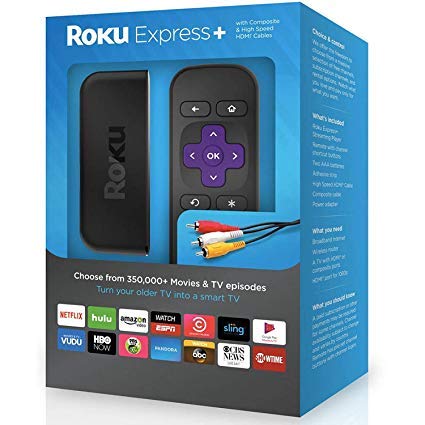 Product Cover Roku Express+ | HD Streaming Media Player, includes HDMI and Composite Cable