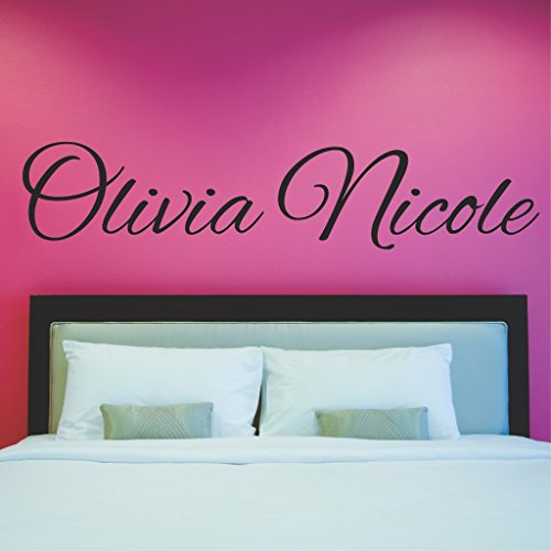 Product Cover Fancy Cursive Single Personalized Custom Name Vinyl Wall Art Decal Sticker 28