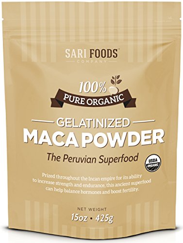 Product Cover Organic Gelatinized Maca Powder (15 Ounce): Natural Plant Based, High Altitude Superfood, Vegan, Supports Energy and Vitality