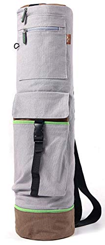 Product Cover Heathyoga Yoga Mat Bag Full-Zip Exercise Yoga Mat Carry Bag - Mufti-Functional Inner/Outer Storage Pockets- Adjustable Shoulder Strap - 28