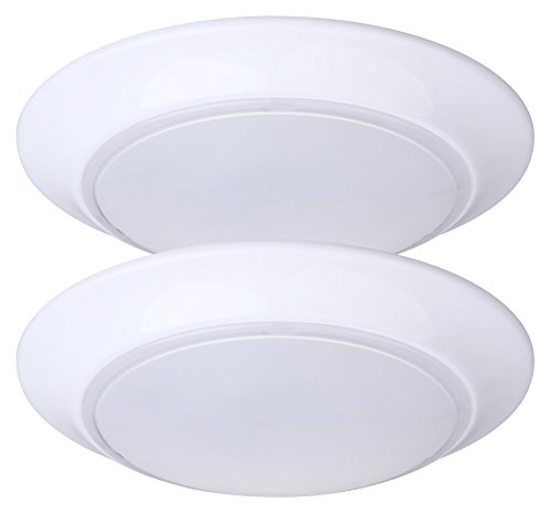 Product Cover LIT-PaTH LED Flush Mount Ceiling Lighting Fixture, Dimmable, 7.5 Inch 11.5W 800 Lumen, ETL and ES Qualified (3000K, 2-Pack)