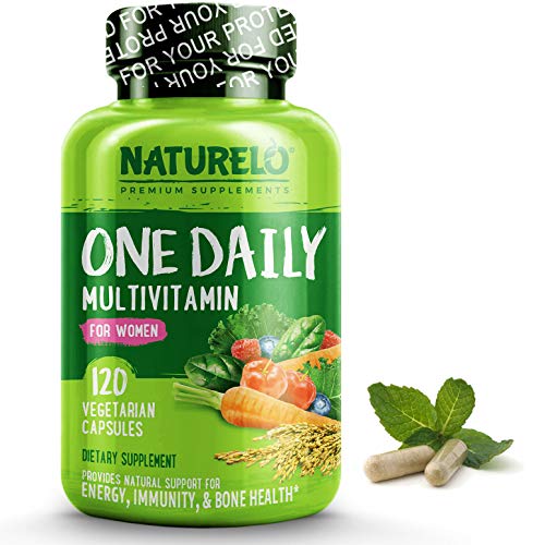 Product Cover NATURELO One Daily Multivitamin for Women - Best for Hair, Skin Nails - Natural Energy Support - Whole Food Supplement - Non-GMO - No Soy - Gluten Free - 120 Capsules | 4 Month Supply