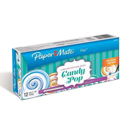 Product Cover Paper Mate Flair Felt Tip Pens, Medium Point, Limited Edition Candy Pop Pack