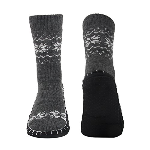 Product Cover Vihir Men's Winter Knitted Non-Skid Home Warm Slipper Socks Indoor Floor Stocking House Shoes