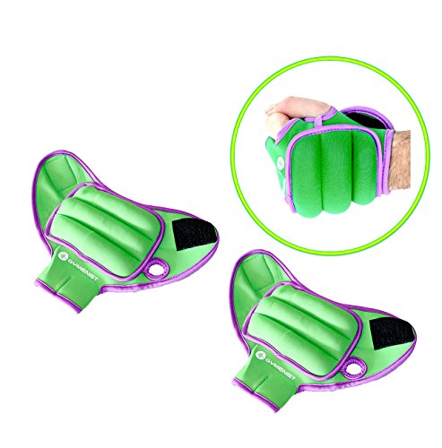 Product Cover GYMENIST Pair of Glove Wrist Weights with Holes for Finger and Thumb (2 LB)