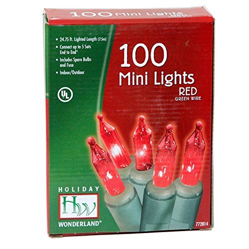 Product Cover Holiday Wonderland 100-Count Red Christmas Light Set (2-pack)