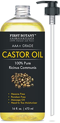 Product Cover Castor Oil 16 fl oz - The Best Emollient for Skin, Hair & Nail Care - Can be Used as Hair Growth Serum, Face & Body Moisturizer, Eyebrow serum and Eyelash serum