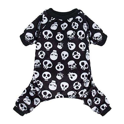 Product Cover CuteBone Halloween Dog Jumpsuit Skull Shirt Pet Pajamas Bodysuit for XS Doggie Onesies P11XS