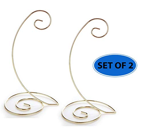 Product Cover Home-X - Spiral Ornament Stand (Set of 2), Durable Metal Display Stand Works Great for Both Heavy & Light Ornaments, Elegant Design Pairs Nicely with Most Home Decor