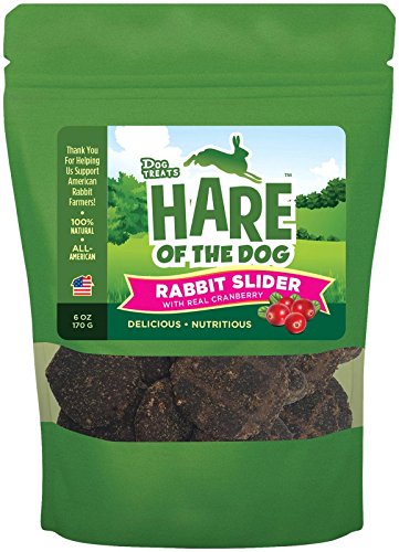 Product Cover Hare Of The Dog 100% Rabbit Slider 6Oz - All Natural, Grain Free Dog Treat, Limited Ingredients, Usa Made