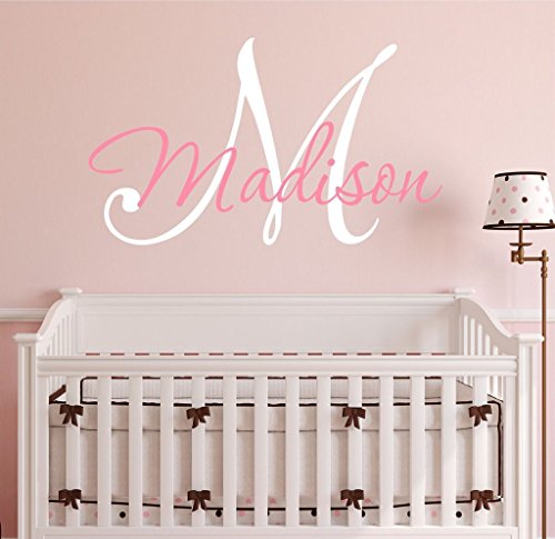 Product Cover Nursery Custom Name and Initial Wall Decal Sticker 23