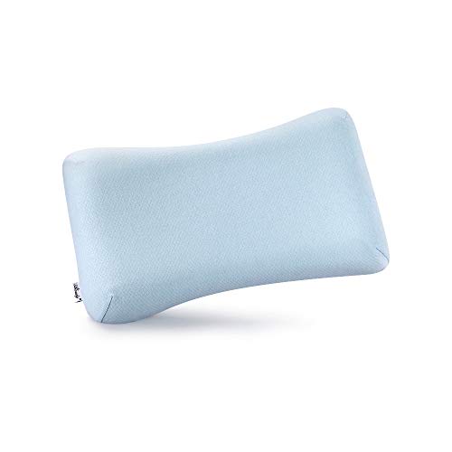 Product Cover Aloudy Memory Foam Toddler Pillow, Organic Cotton Cover, Breathable Kids Pillow 20 x 12(10) x 2(2.5) for 2-10 Years Old Children(Blue)