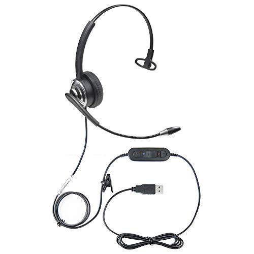 Product Cover ECS WordCommander USB Voice Recognition Dictation Headset with Noise Cancellation Microphone