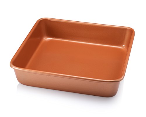Product Cover Gotham Steel Pro Nonstick Ultra Durable Bakeware - Nonstick Copper Square Baking Tin - 9.5
