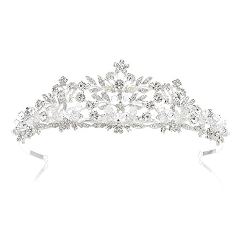 Product Cover SWEETV Fairytale Rhinestone Princess Crown Wedding Tiara Party Hats Pageant Hair Jewelry, Silver+Clear