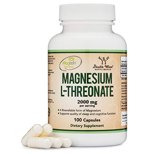 Product Cover Magnesium L Threonate Capsules (Magtein) - High Absorption Supplement - Bioavailable Form - 2,000 mg - 100 Capsules