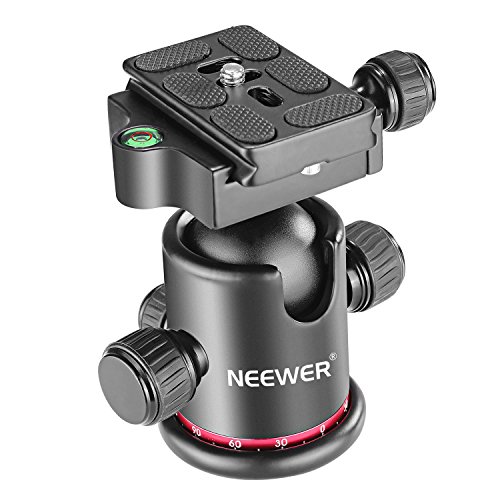 Product Cover Neewer Professional Metal 360 Degree Rotating Panoramic Ball Head with 1/4 inch Quick Release Plate and Bubble Level,up to 17.6pounds/8kilograms,for Tripod,Monopod,Slider,DSLR Camera,Camcorder