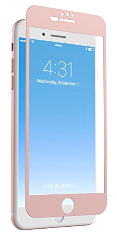 Product Cover ZAGG InvisibleShield Glass + Luxe Screen Protector for iPhone 8 Plus, iPhone 7 Plus, iPhone 6s Plus, iPhone 6 Plus - Rose Gold