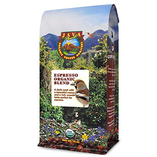 Product Cover Java Planet - Organic Coffee Beans Espresso Blend - a Gourmet Dark Roast of Arabica Whole Bean Coffee USDA Certified Organic, Grown at High Altitude - 1LB bag