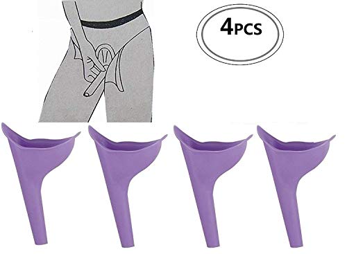 Product Cover jtshy Female Urination Device,Travel Camping Outdoor Standing Pee Reusable Urinal Women Funnel Portable Urine Urinary, 4 Piece
