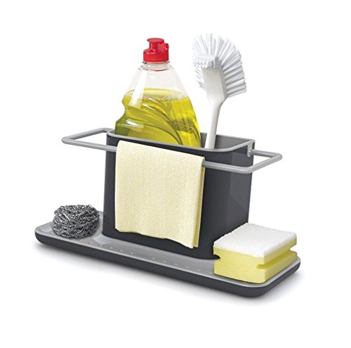 Product Cover Inovera 3 In 1 Self Draining Sink Organiser Sponge Brush Holder (Big, Black)