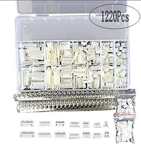Product Cover XLX 1220Pcs 2.54mm JST-XHP 2/3/4/5/6/7/8/9 Pin housing (and Pin Pedestal Housing) Kit and Male/Female Pin Header Terminals Connector Adapter Plug Set