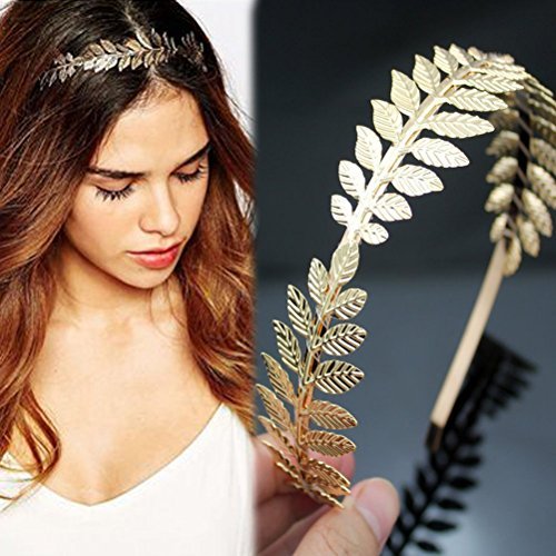 Product Cover SALOCY Headbands Leaf Branch Bridal Hair Crown Head (Gold)