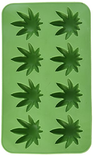 Product Cover Beistle 59932 Marijuana Leaf Ice Cube Mold Silicone 8 Tray
